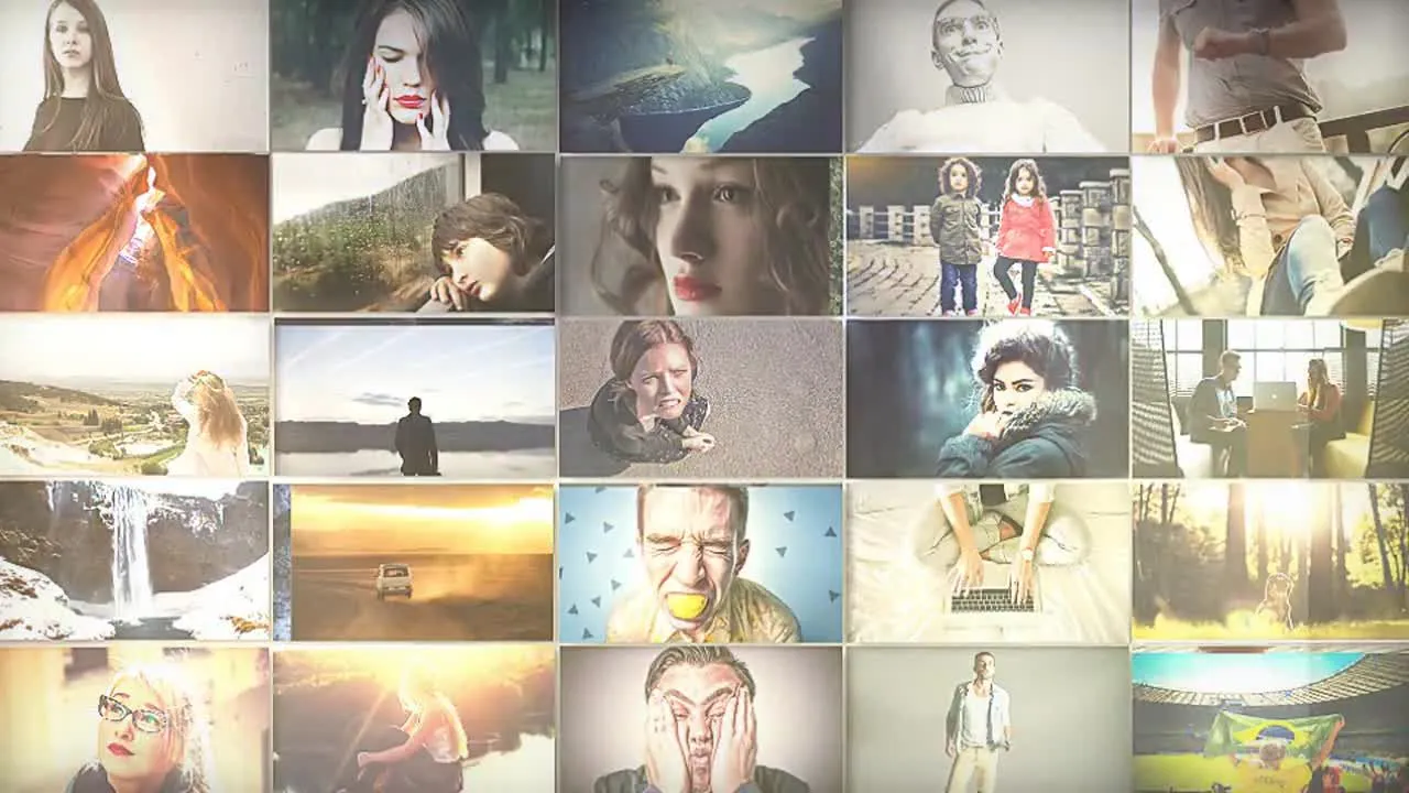 马赛克徽标显示像素设计精选AE模板