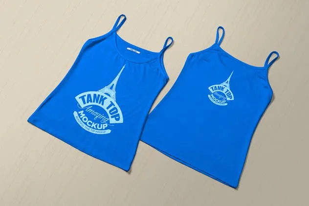 时尚女装印花背心服装样机 Women’s Tank Top Mockups插图(10)