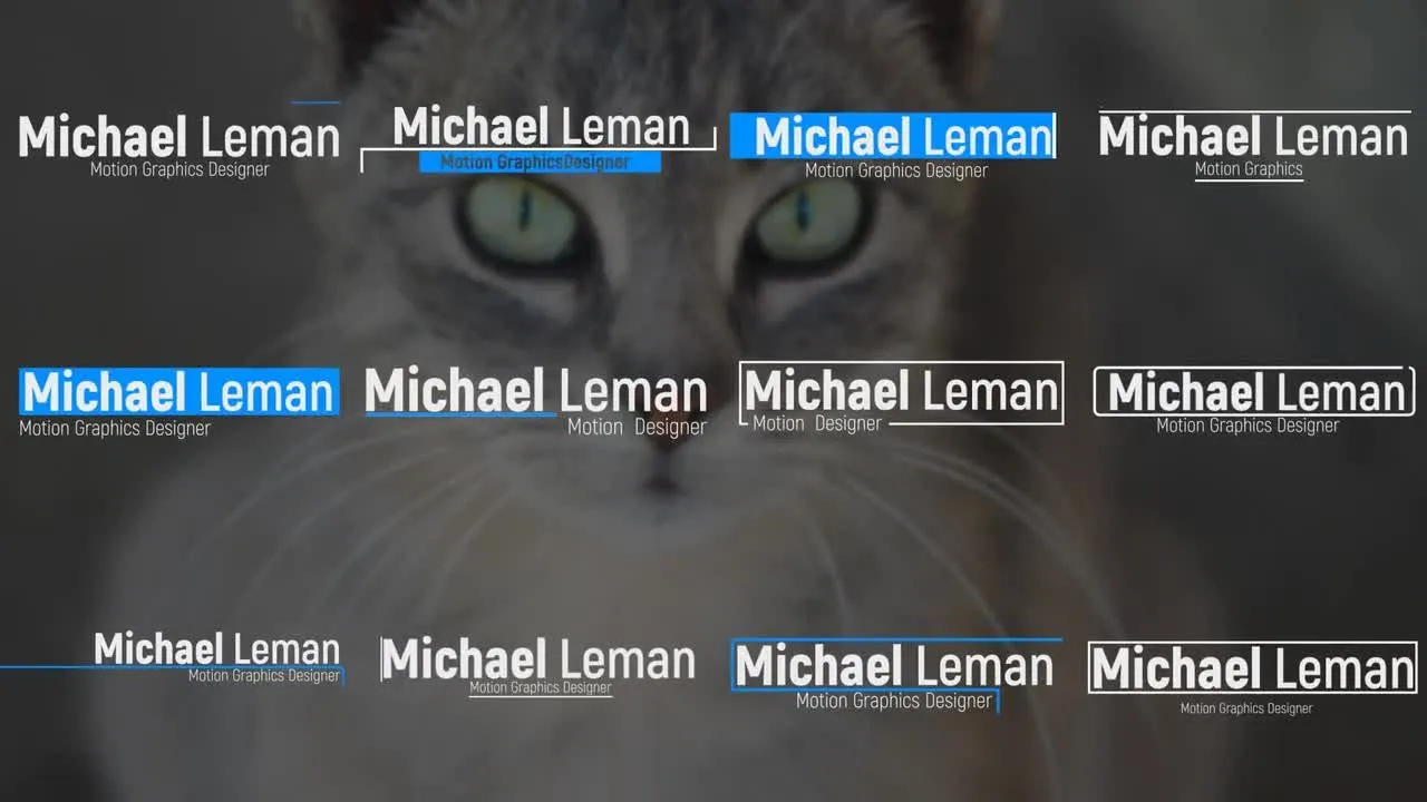 12个社交下三分之一动画全屏幕标题像素设计精选AE模板