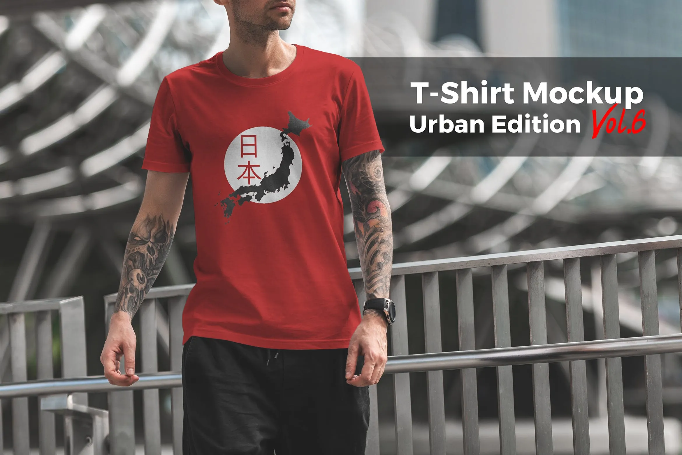 城市系列-印花T恤产品展示样机像素设计精选模板v6 T-Shirt Mockup Urban Edition Vol. 6