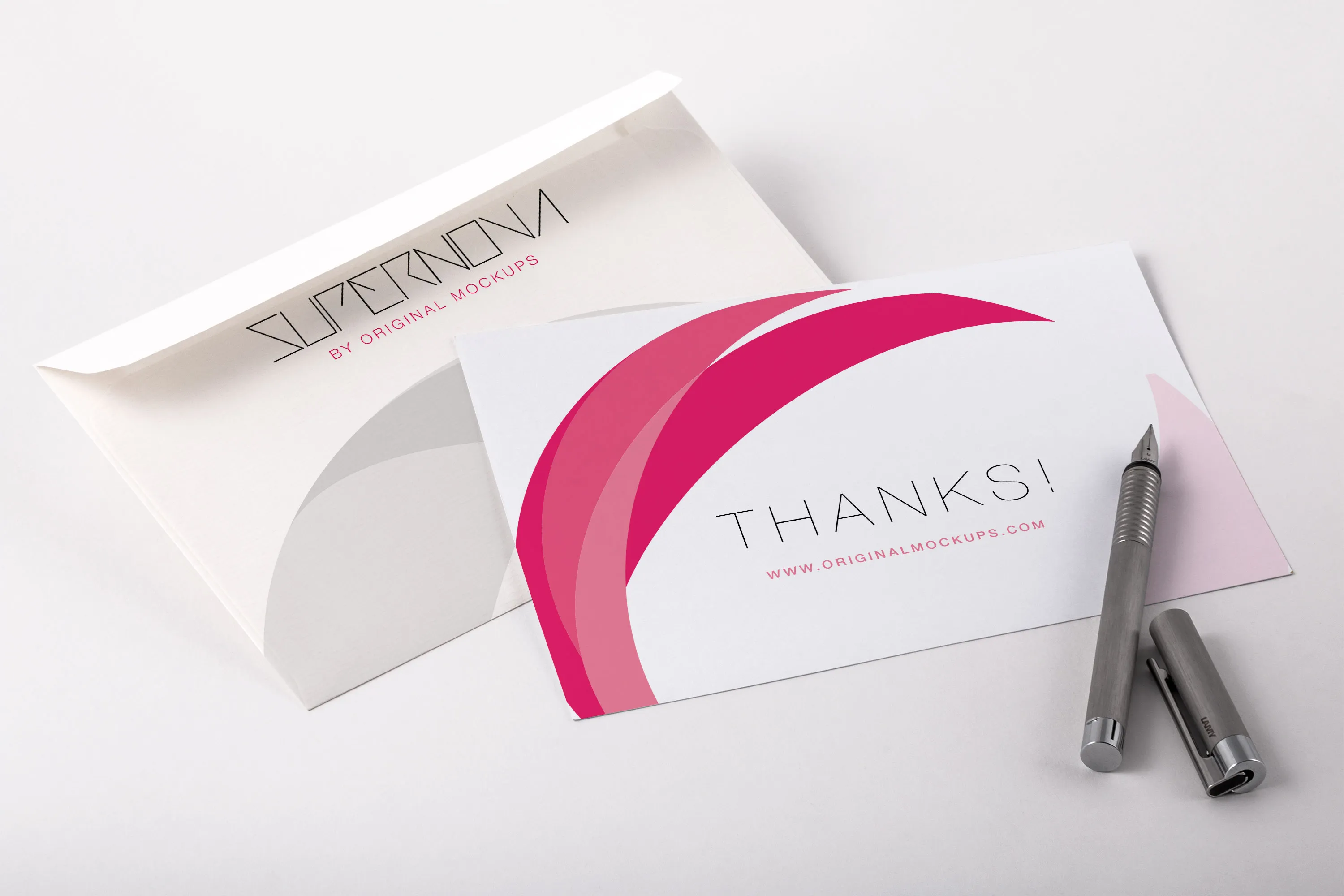 感谢信感谢卡感恩卡设计效果图样机01 Thank You Card PSD Mockup 01