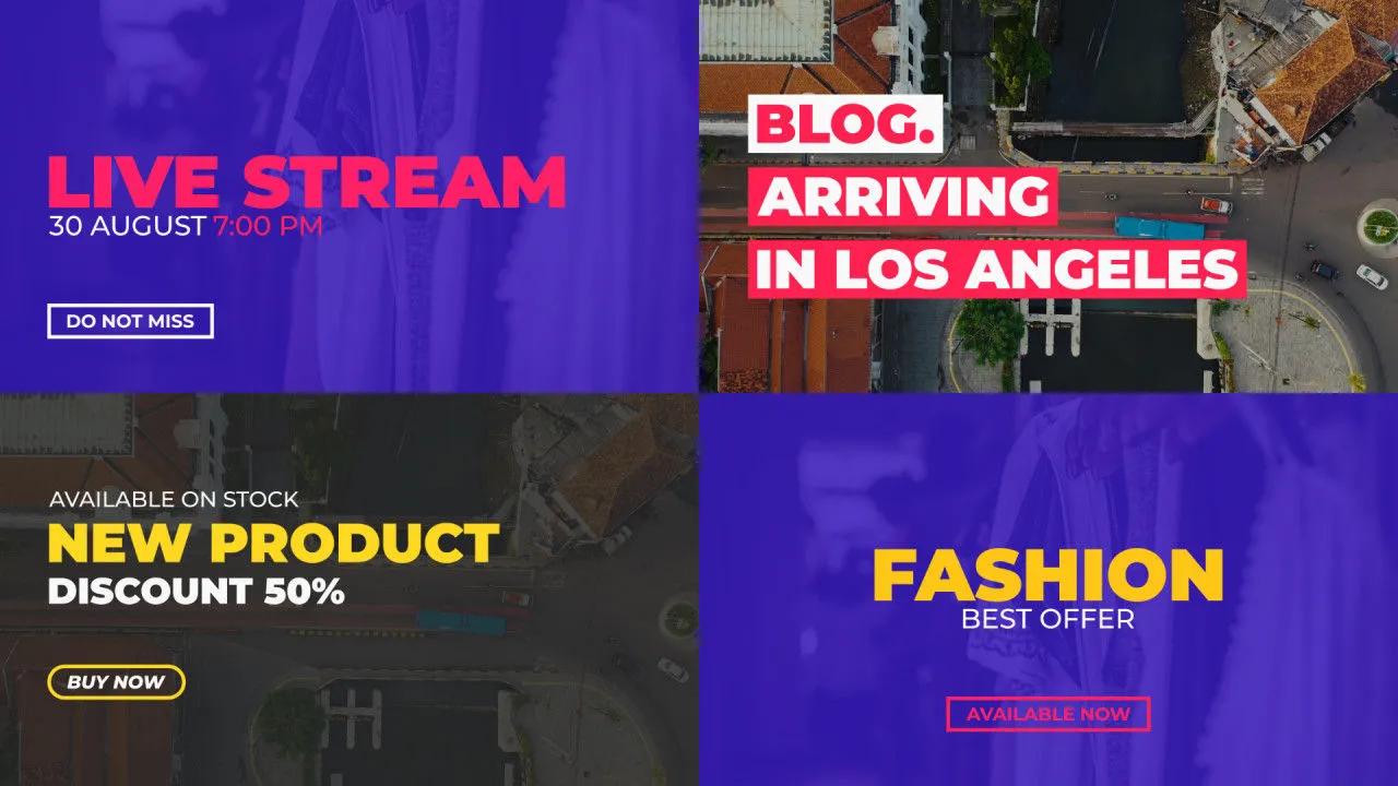 30个全屏标题幻灯片包像素设计精选AE模板