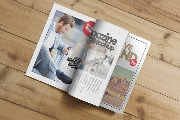 美国信纸尺寸广告杂志样机 US Letter Size Magazine Mockups插图(5)