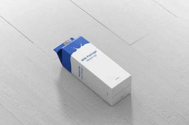 果汁/牛奶纸盒包装盒样机 Juice / Milk Mockup – 1L Carton Box插图(6)