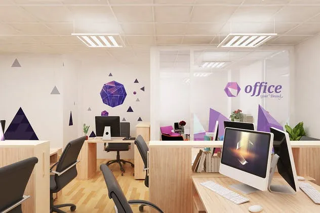 小型办公会议室会客室场景品牌Logo样机 Mockup Branding For Small Offices插图(5)