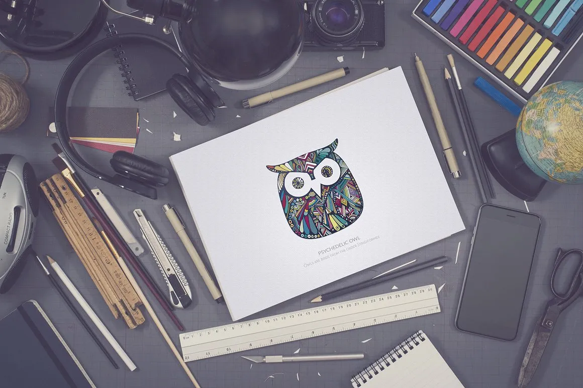 写生素描绘画作品展示样机 Sketchbook mock up set插图(4)