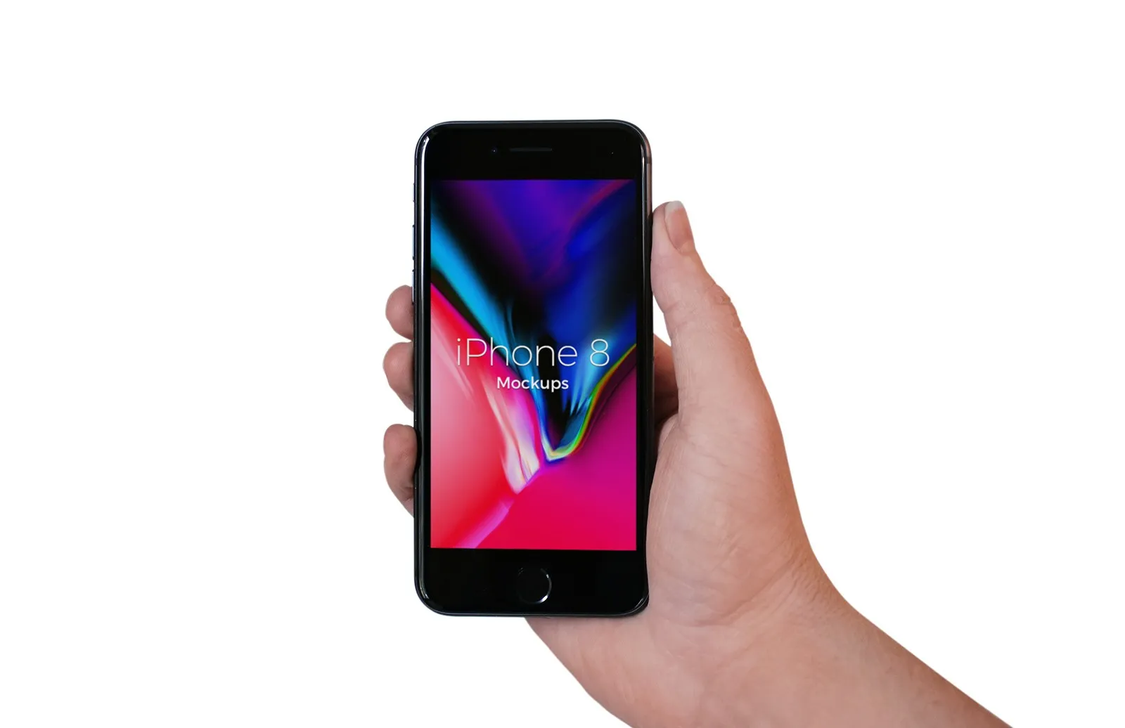 手持 iPhone 8 样机模板 iPhone 8 In Hand Mockups (PSD)插图(3)