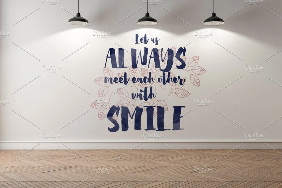 10款室内灯光墙纸墙艺术品场景样机 10 x Simple Interior Backgrounds 01插图(7)