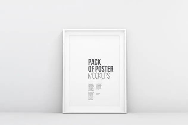 极简主义白色画框样机 Minimal Poster Mockups插图(1)