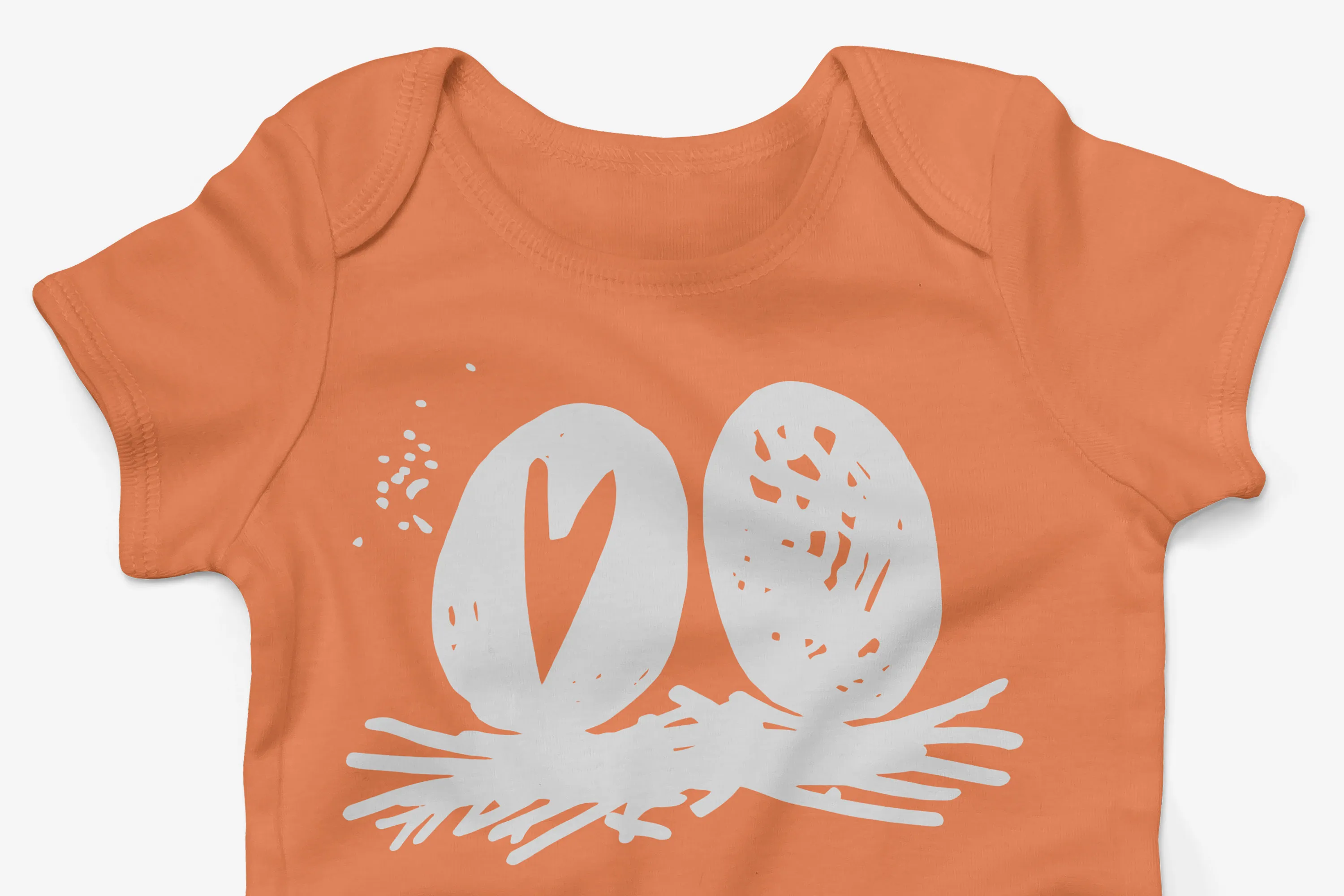 婴儿连体衣印花图案设计效果图样机套装 Baby Rib One Piece Mockup Pack插图(1)