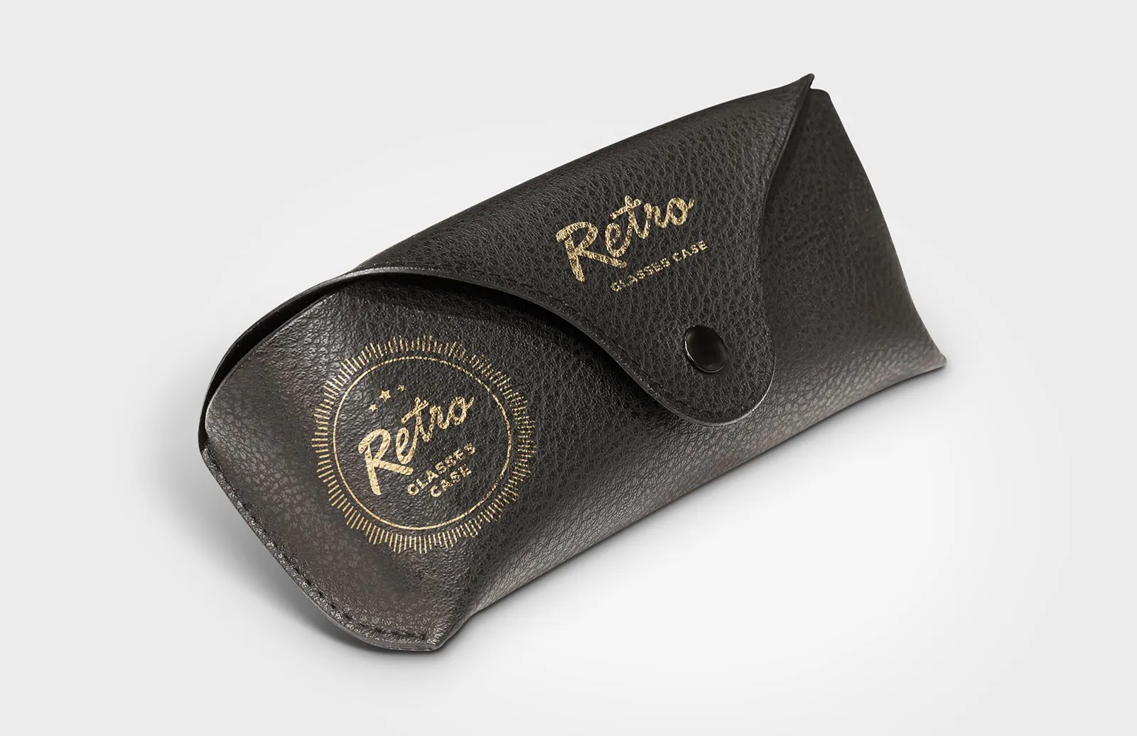 复古眼镜皮盒样机 Retro Glasses Case Mockup for Photoshop插图