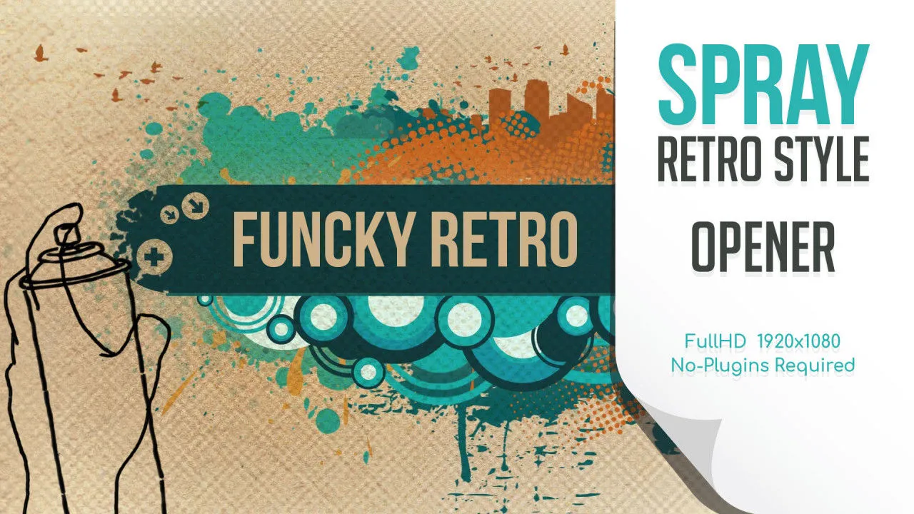 时尚喷雾活动视频像素设计精选AE模板