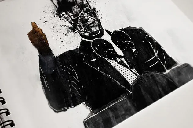 素描本内页艺术作品设计演示样机素材库精选 SketchBook Notebook Mock-ups插图(2)