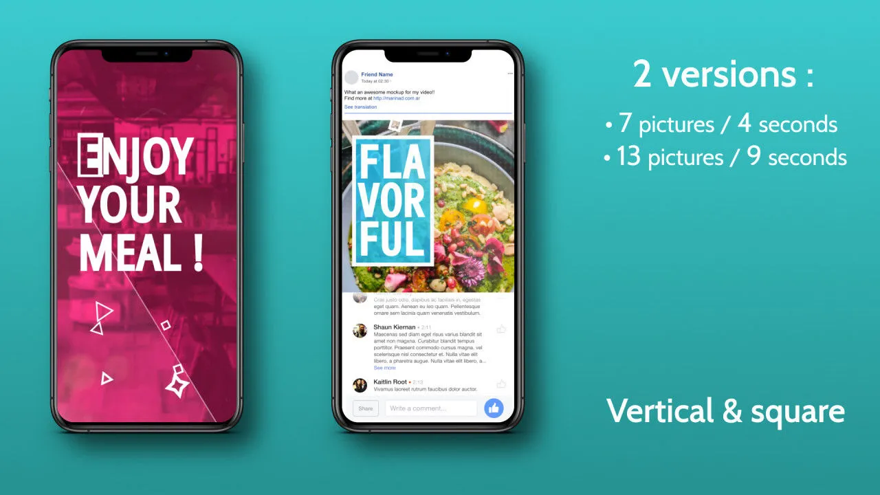 简短的手机竖屏幻灯片特效像素设计精选AE模板