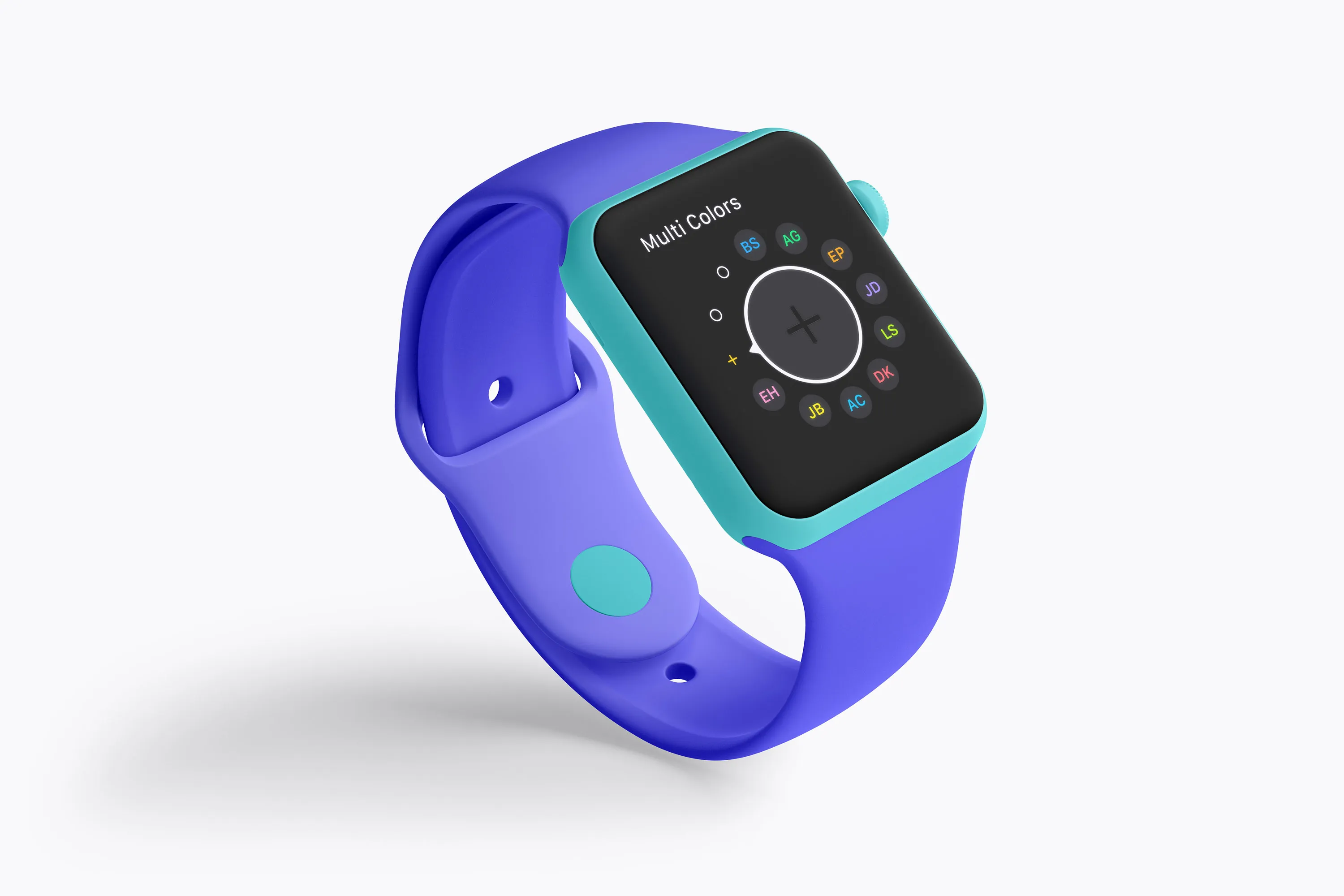 Apple Watch智能手表屏幕预览图样机01 Clay Apple Watch Mockup 01插图(3)