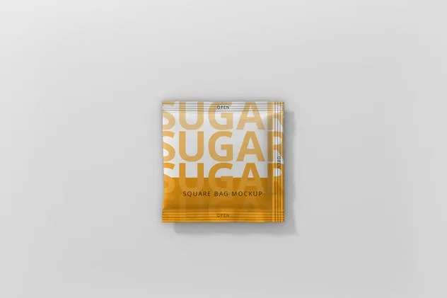 方形调料/糖袋包装样机模板 Salt / Sugar Bag Mockup – Square插图(7)