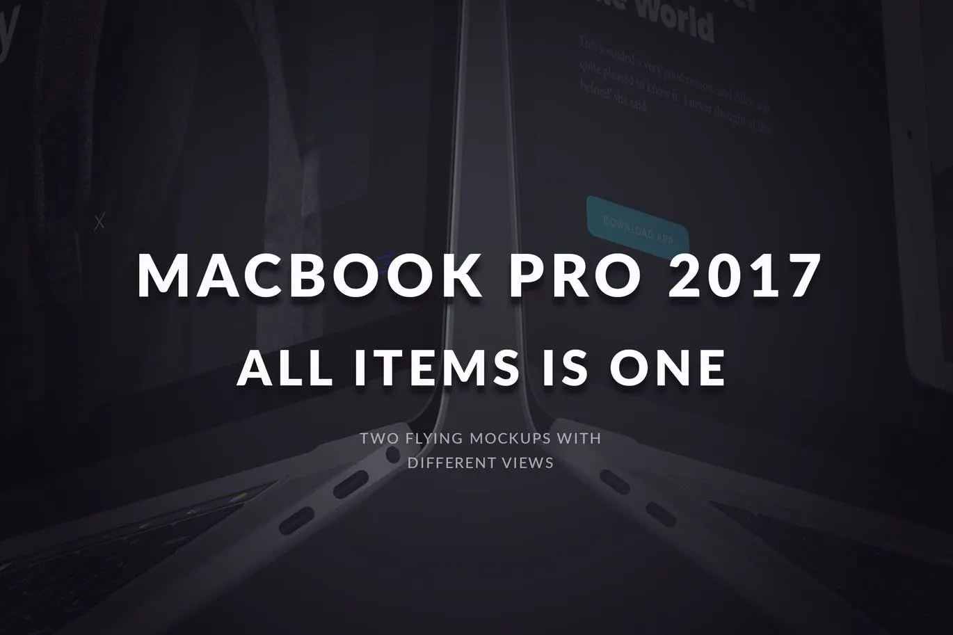高品质的高端MacBook Pro 2017样机展示模型mockups插图