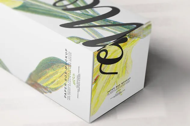 葡萄酒/饮料瓶包装纸盒样机9 Paper Box Mockup 09插图(9)