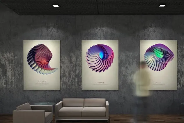 广告海报画廊展览样机 Poster Exhibition Gallery Mockups插图(11)