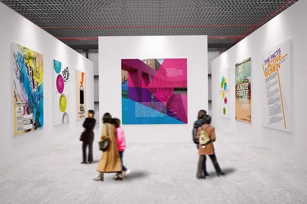 展馆橱窗艺术品海报样机模板v4 Exhibition Mockup [vol 4]插图(1)