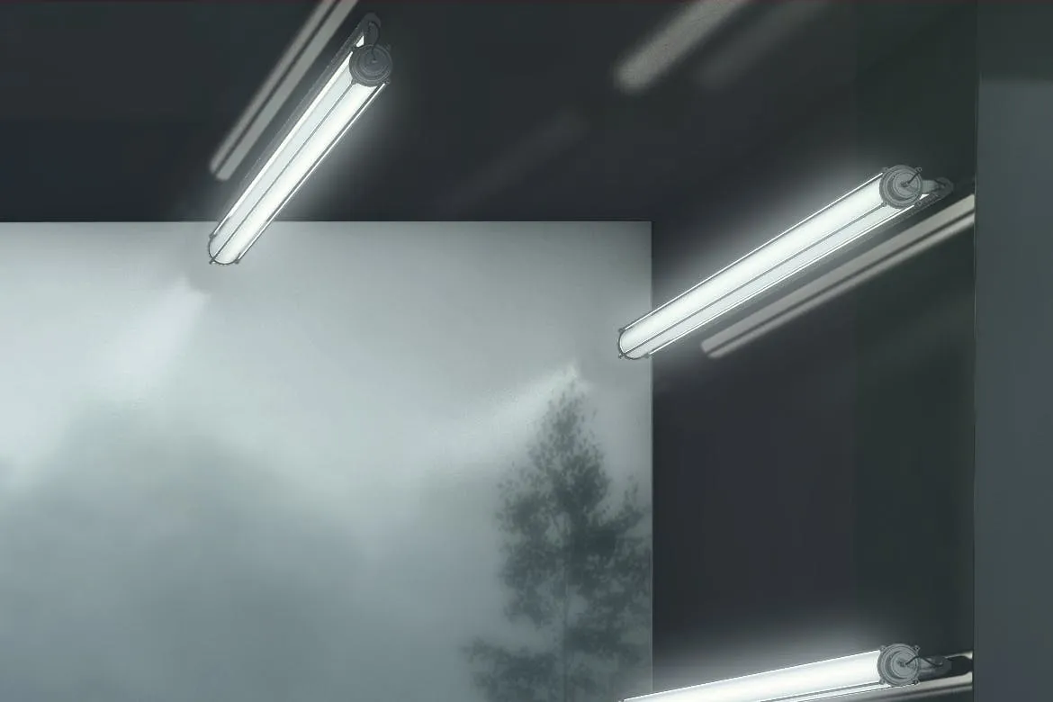 光彩夺目橱窗广告效果图样机 Advertising In Glowing Exhibition Room Mockup插图(4)