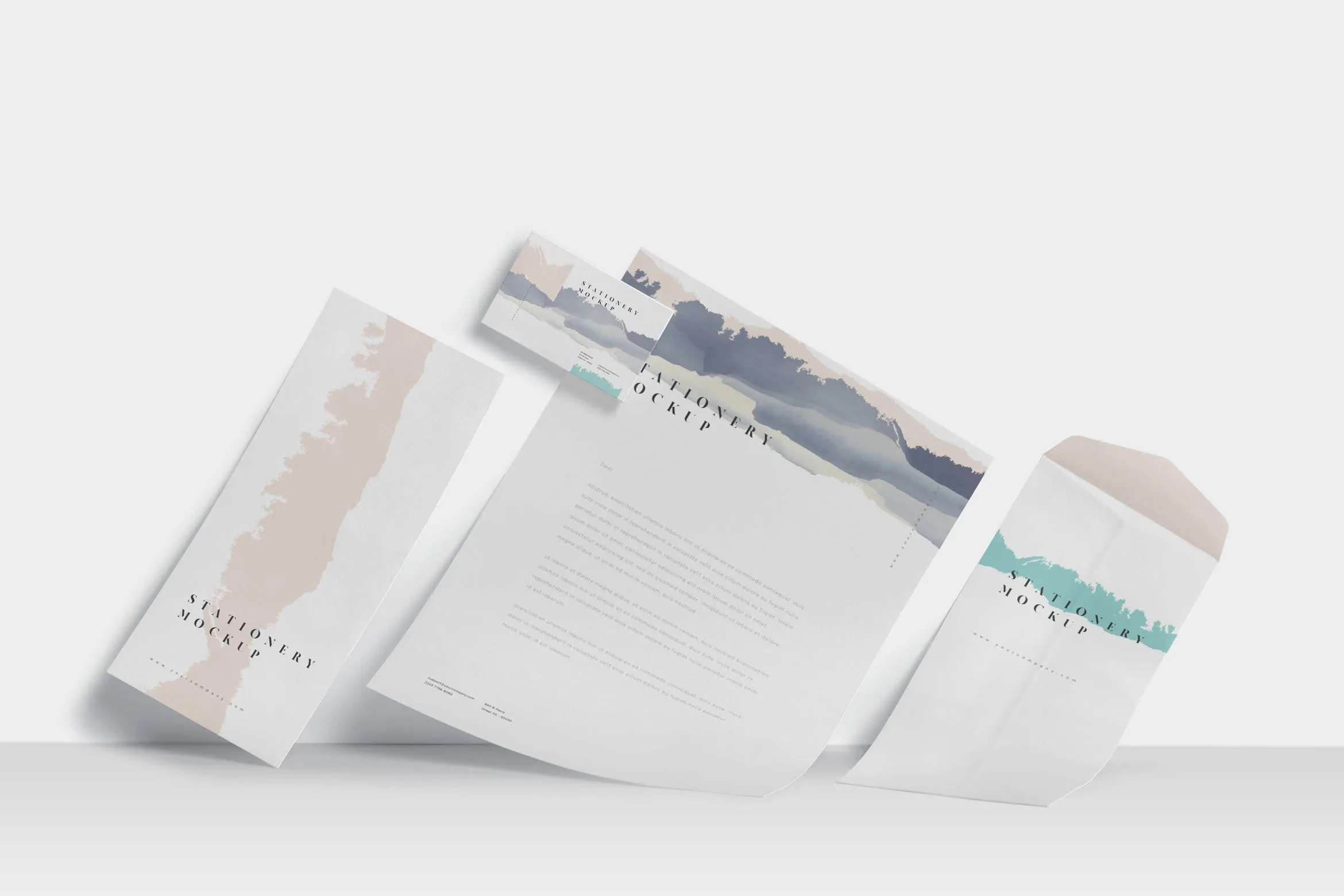 常用办公用品样机模板 Stationery Mock Ups