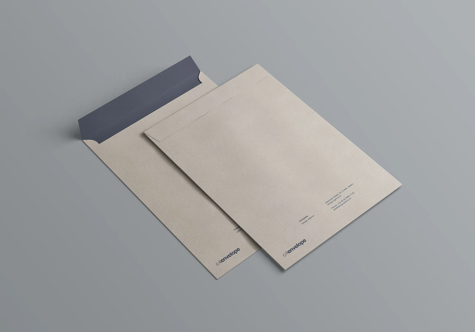 C4标准尺寸信封设计图样机 C4 Envelope Mockup插图(2)