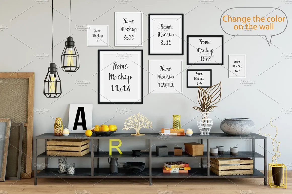 Scandinavian 风格相片内框样机 Scandi Interior Frame Mockup – 06插图(2)