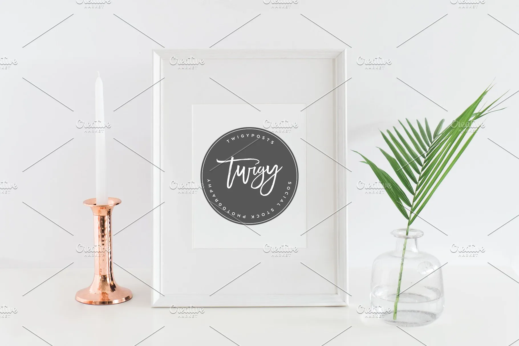 插花装饰画框相框样机 Styled Stock Frame Mockups PSD插图(1)