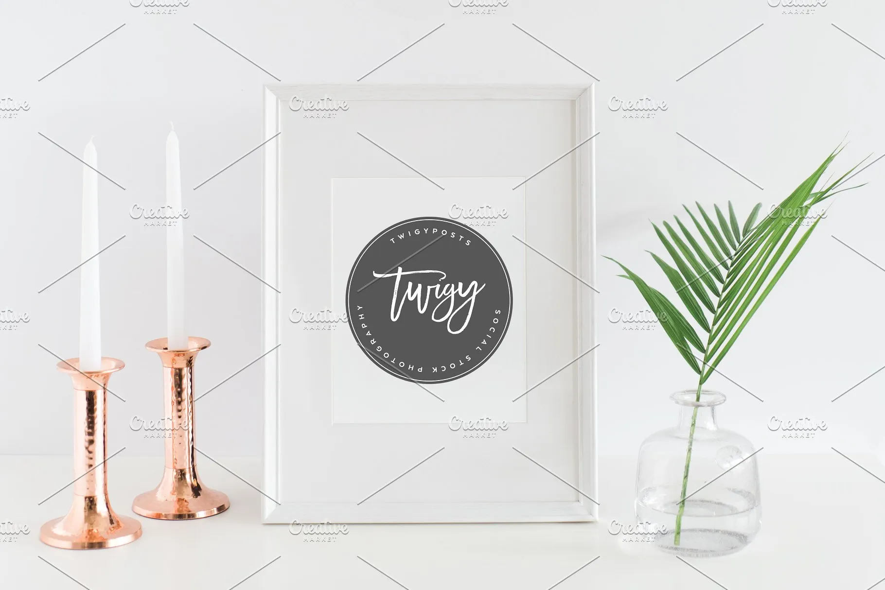 插花装饰画框相框样机 Styled Stock Frame Mockups PSD插图(2)