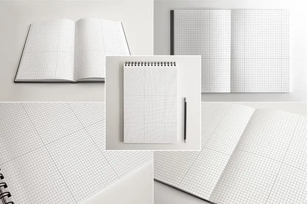 素描本内页艺术作品设计演示样机素材库精选 SketchBook Notebook Mock-ups插图(1)