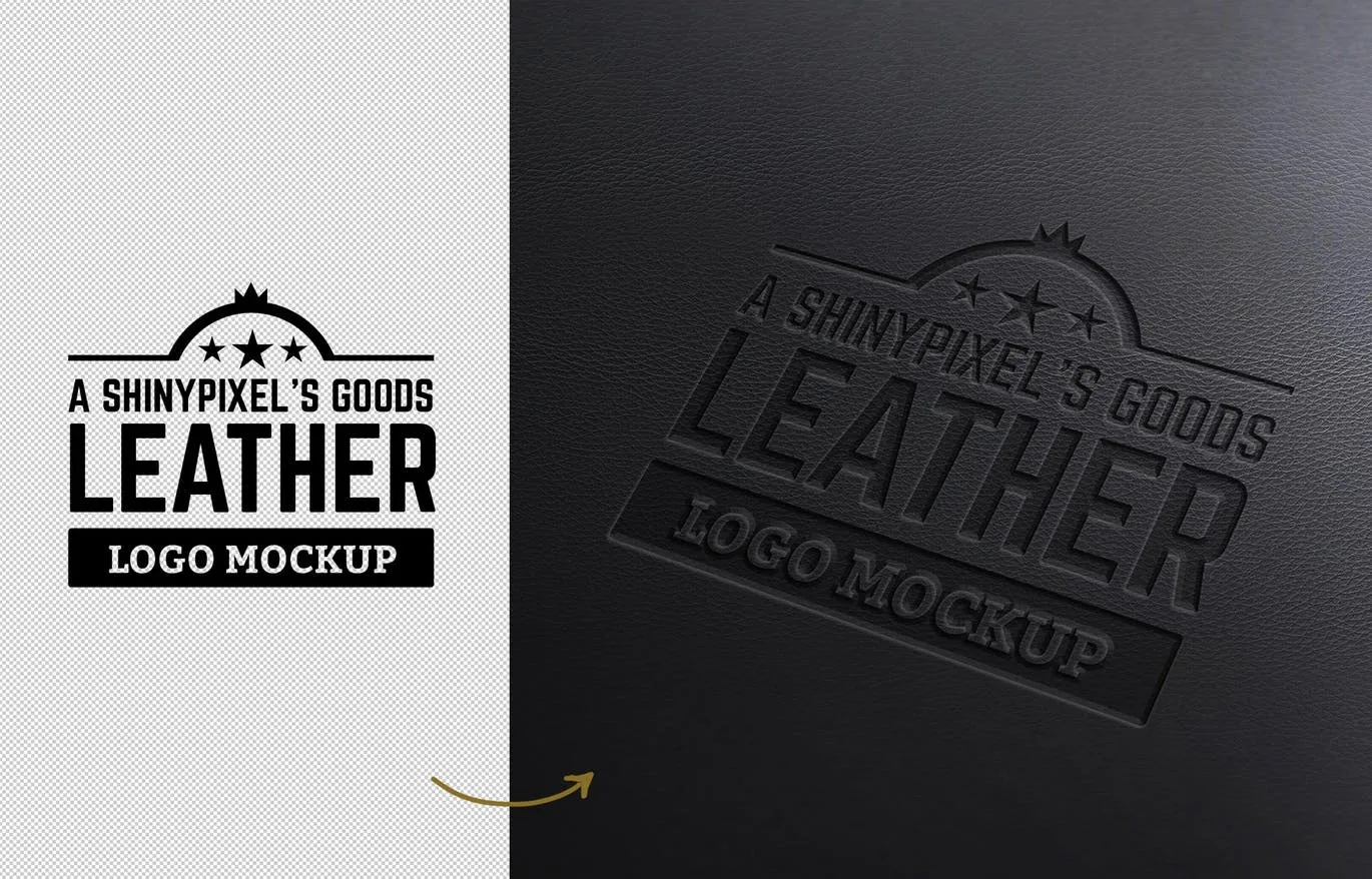 Logo品牌商标真皮印章效果样机v2 Leather Stamp Mockup Vol.2插图(1)