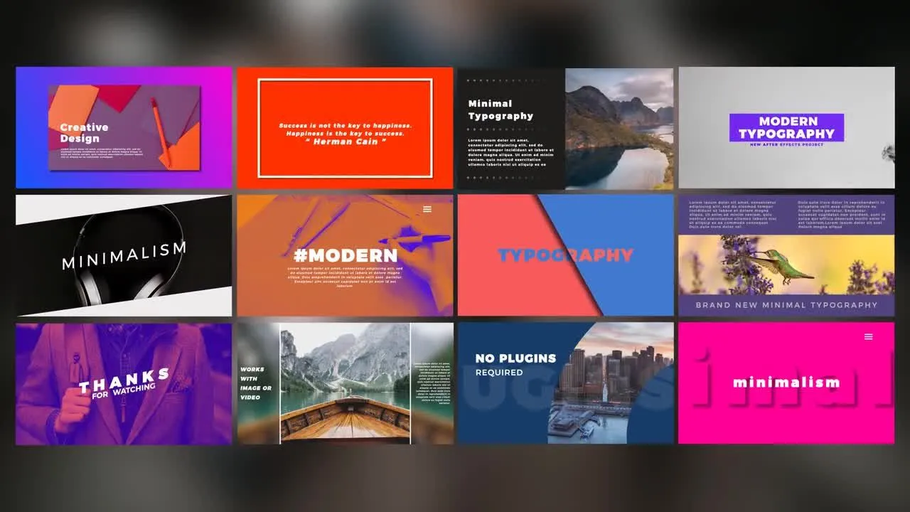 12个新鲜而富有创意的现代像素设计精选AE模板