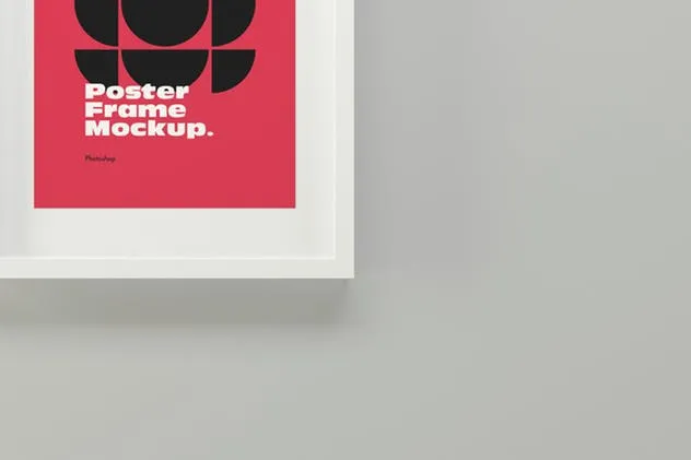 海报/照片简约白色框架样机模板 Poster Frame Mockups插图(3)