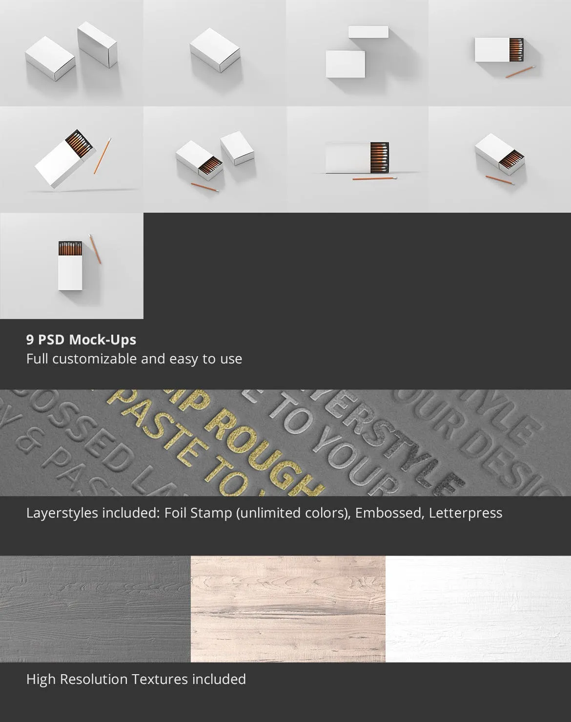 少见稀有的火柴盒包装设计VI样机展示模型mockups插图(2)