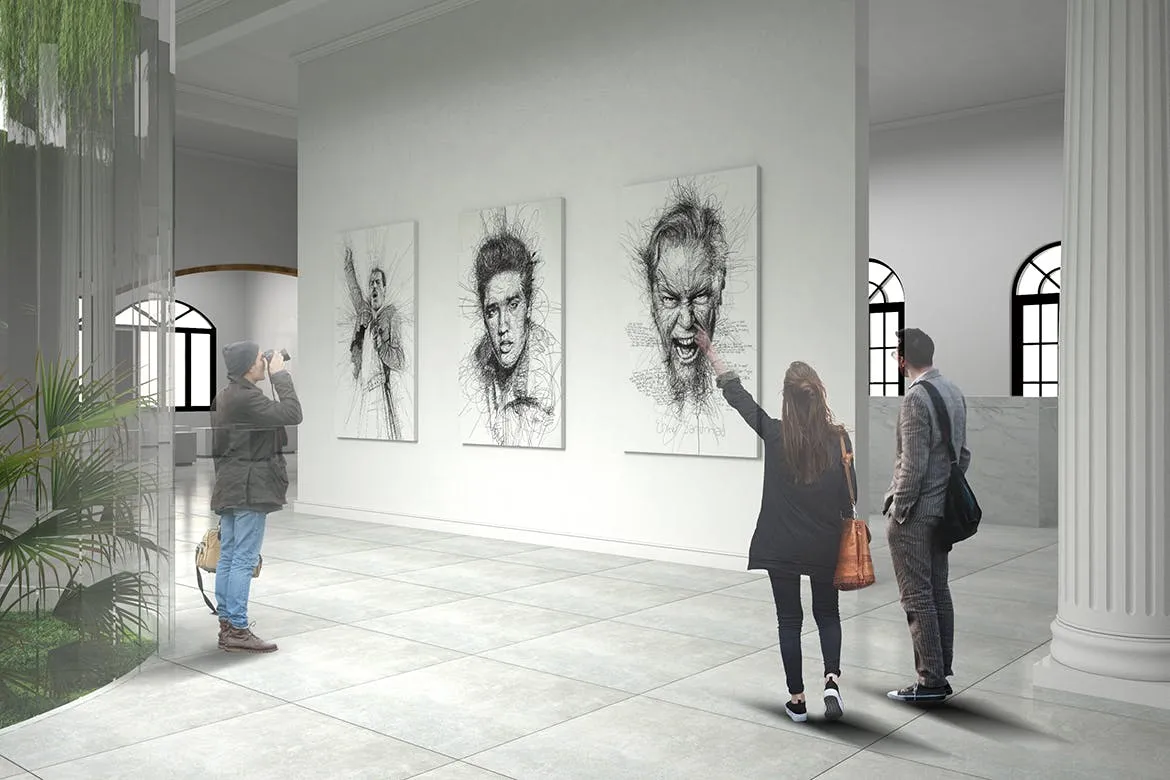 室内设计巨型画框样机模板素材v11 Exhibittion Mockup [vol11]插图(2)