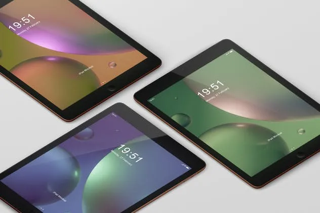 iPad平板电脑屏幕设备样机 Tablet Screen Mockup插图(1)