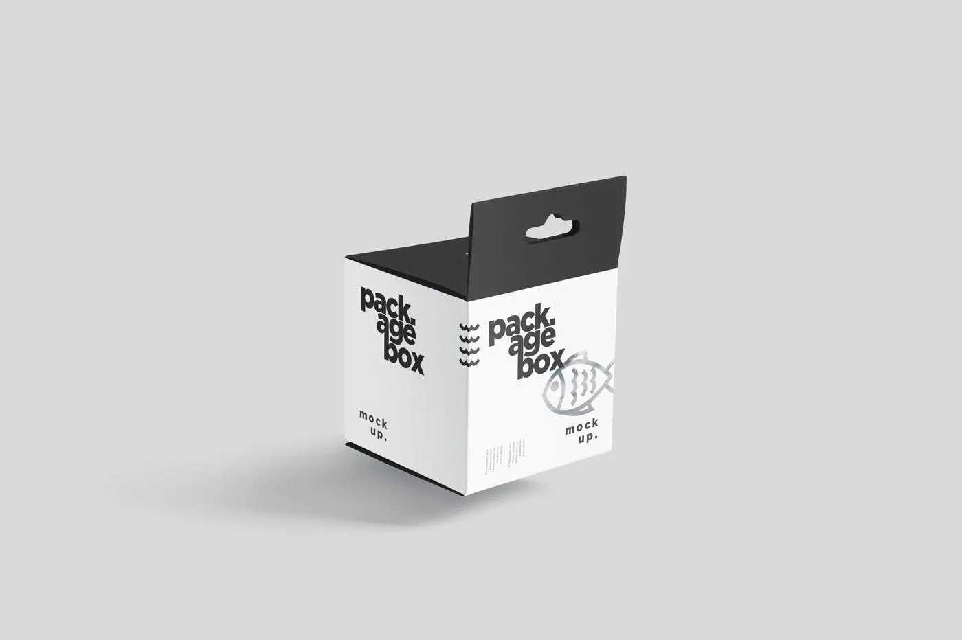 挂耳式方形产品包装盒样机模板 Package Box Mockup Set – Square With Hanger插图(5)