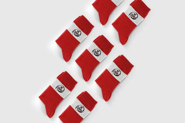 纯色提花棉袜套装样机 Socks Set Mockup插图(10)