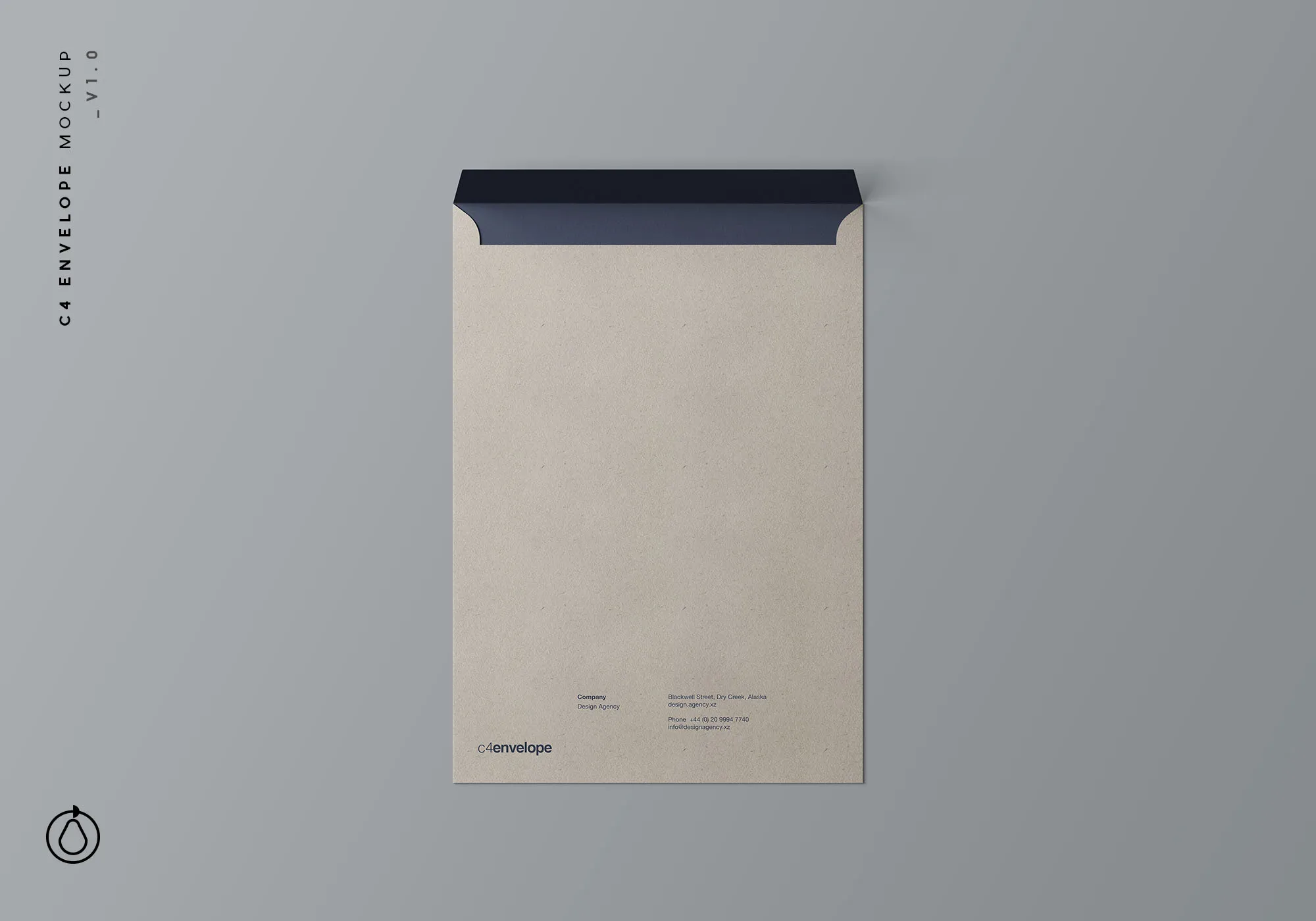 C4标准尺寸信封设计图样机 C4 Envelope Mockup