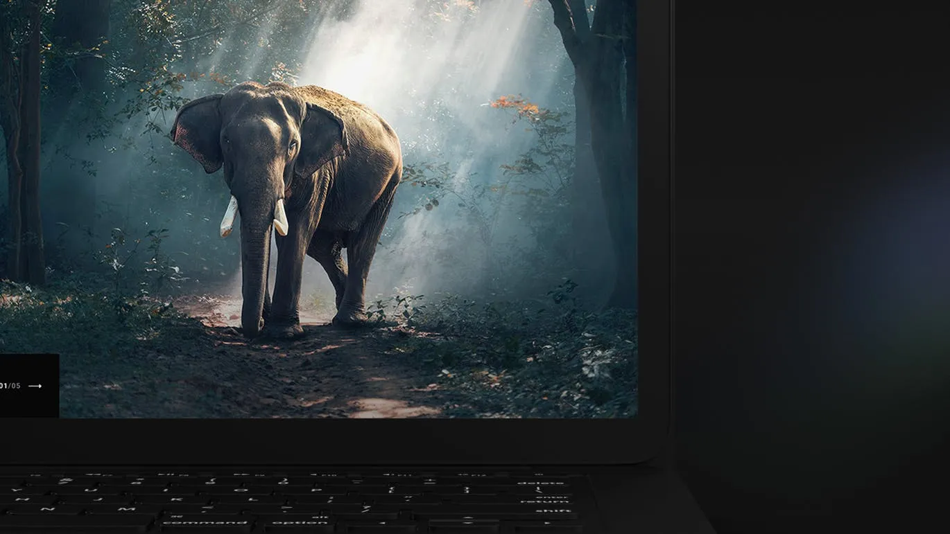黑色超级笔记本屏幕预览样机模板 Black Laptop Mockup插图(14)