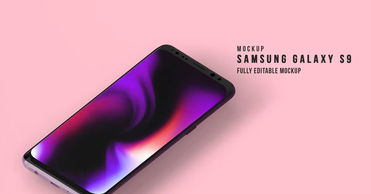 三星Galaxy S9安卓手机样机模板 Samsung Galaxy S9 Mockup插图(2)