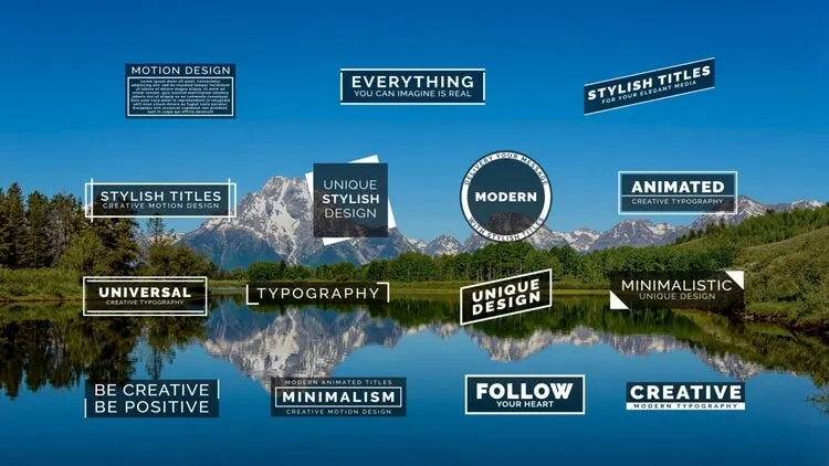 15个时尚全屏标题动画像素设计精选AE模板