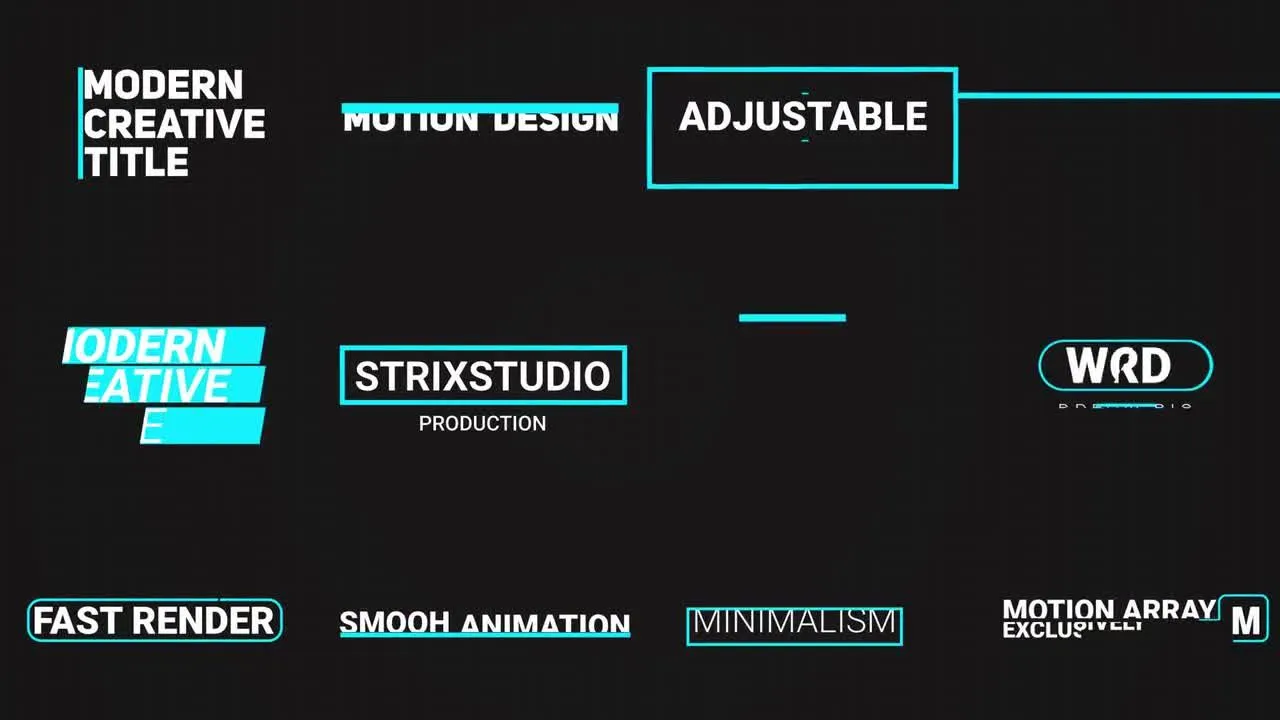 12个全新的平滑商业广告标题像素设计精选AE模板