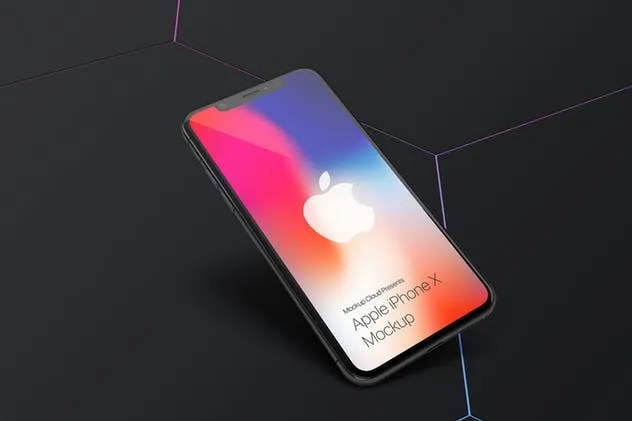 黑色iPhone X设备UI设计展示样机套装 iPhone X Mockup Set插图(2)