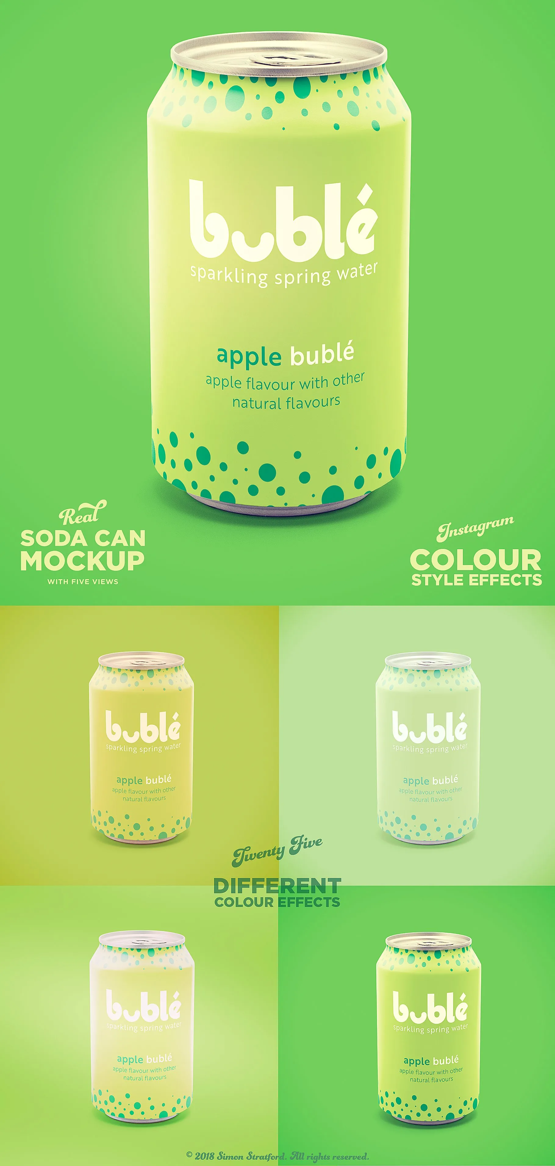 苏打水饮料易拉罐外观设计样机 Real soda can mockup for photoshop插图(9)