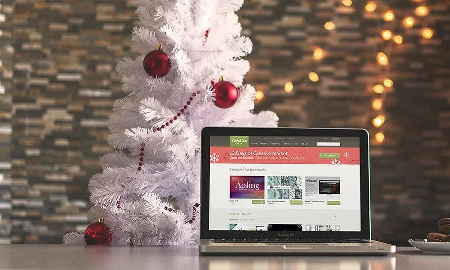 8款圣诞节主题&iPad样机模板 8 Christmas Mac & Ipad Mock-ups插图(3)