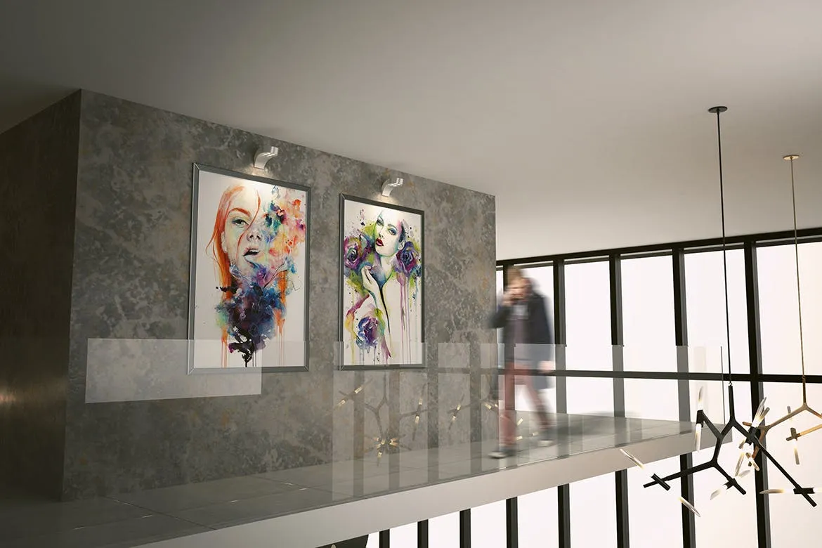 画展厅油画展览画框样机模板素材v9 Exhibittion Mockup [vol9]插图(2)