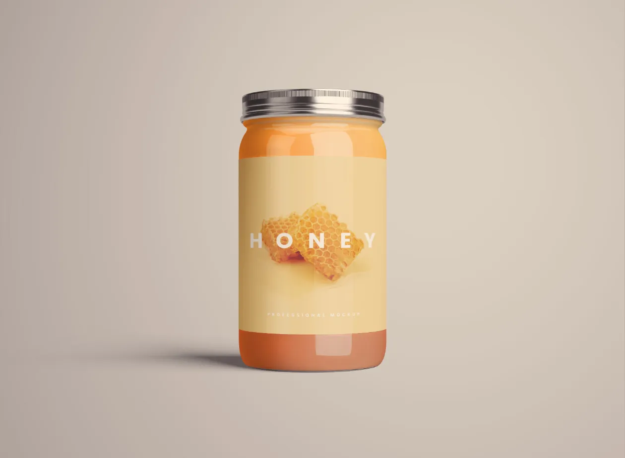 食品玻璃罐外观设计样机PSD模板 Standard Glass Jar Mockups插图(4)