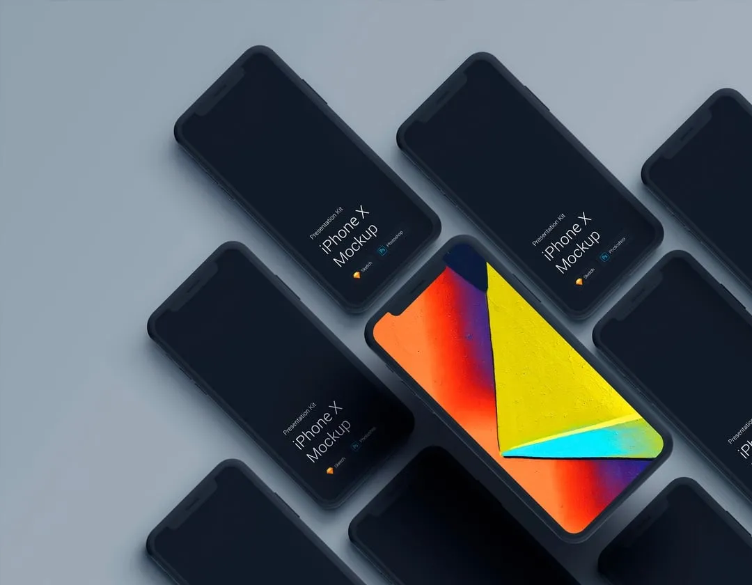 超级主流桌面&移动设备样机系列：iPhone X 智能手机样机&场景 [兼容PS,Sketch;共4.76GB]插图(7)